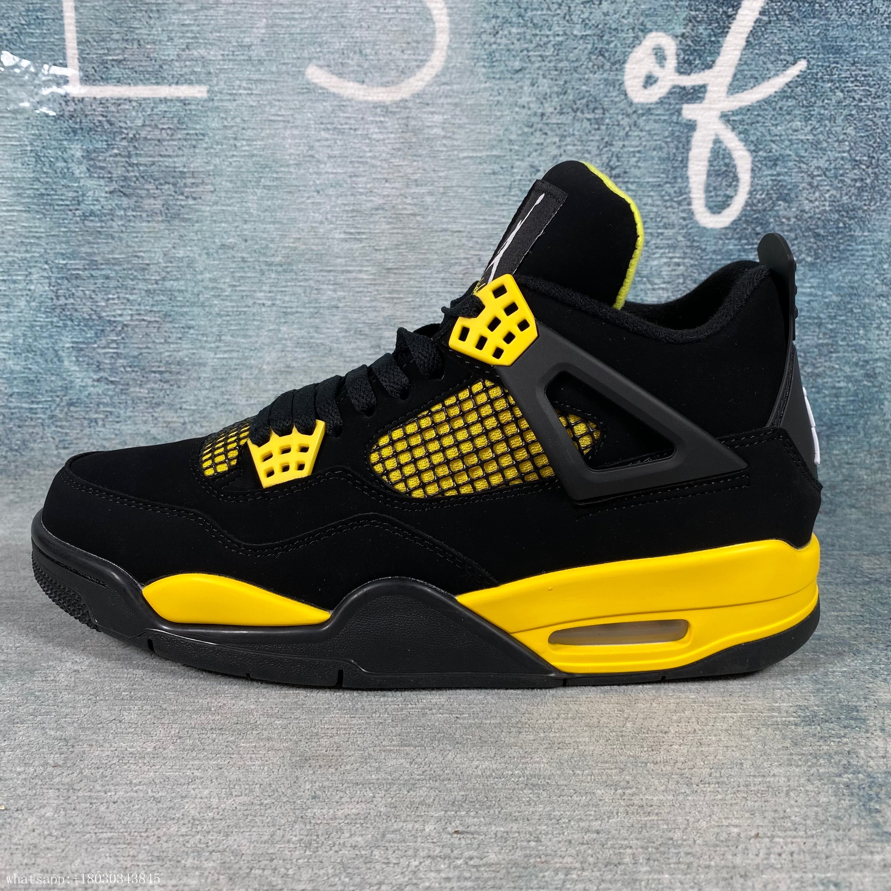 AJ4 Jordan 4 Retro schwarz gelb 1:1 LAGER