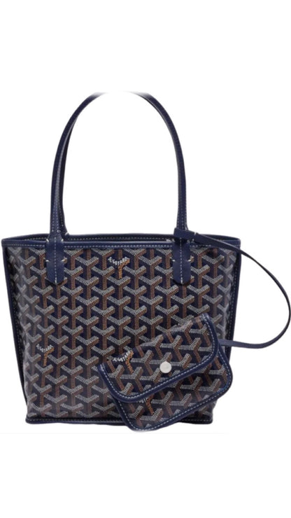 Sac Anjou Mini blue navy facture