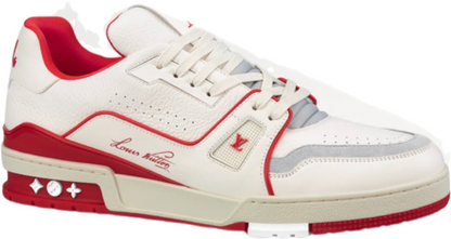 LV-Trainer-Sneakers mit roter Rechnung