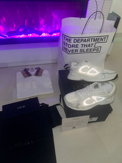 SNEAKERS B30 V3S 2025 💡 VERSION BIEN LISSE WHITE RÉFLECTIVE RÉACTION CORRECTES  FACTURE PACKAGING COMPLET MODÈLE POUSSÉ