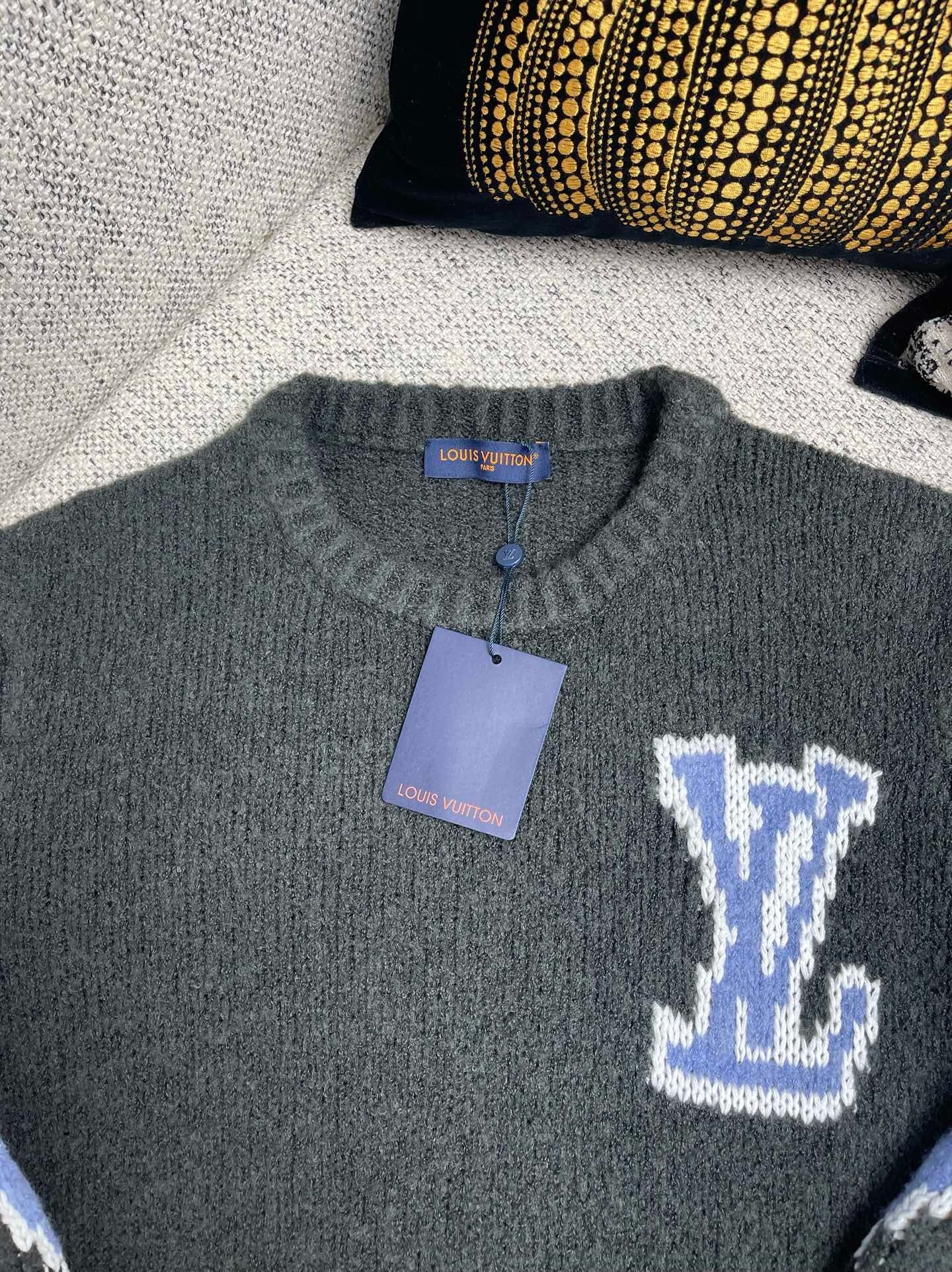 LV PULL MÉLANGE EN LAINE ÉPAISSE