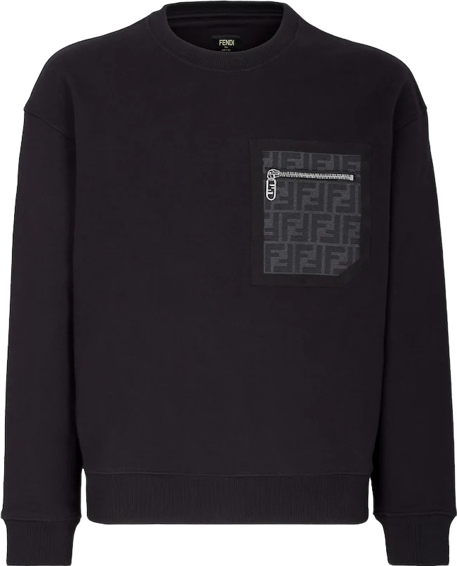 Pull FF noir poche zippée