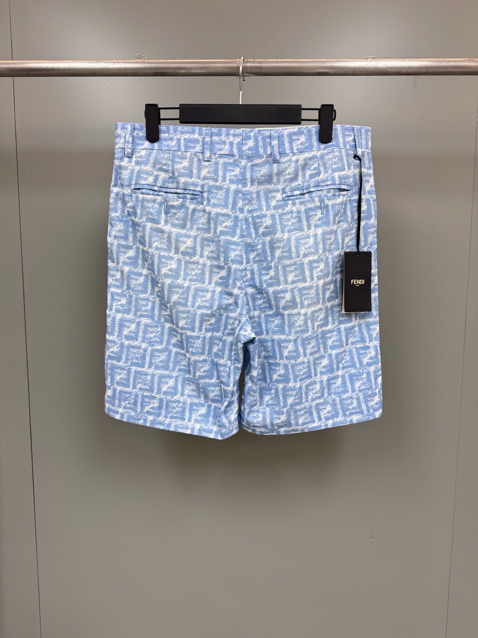 Short FF silk blue