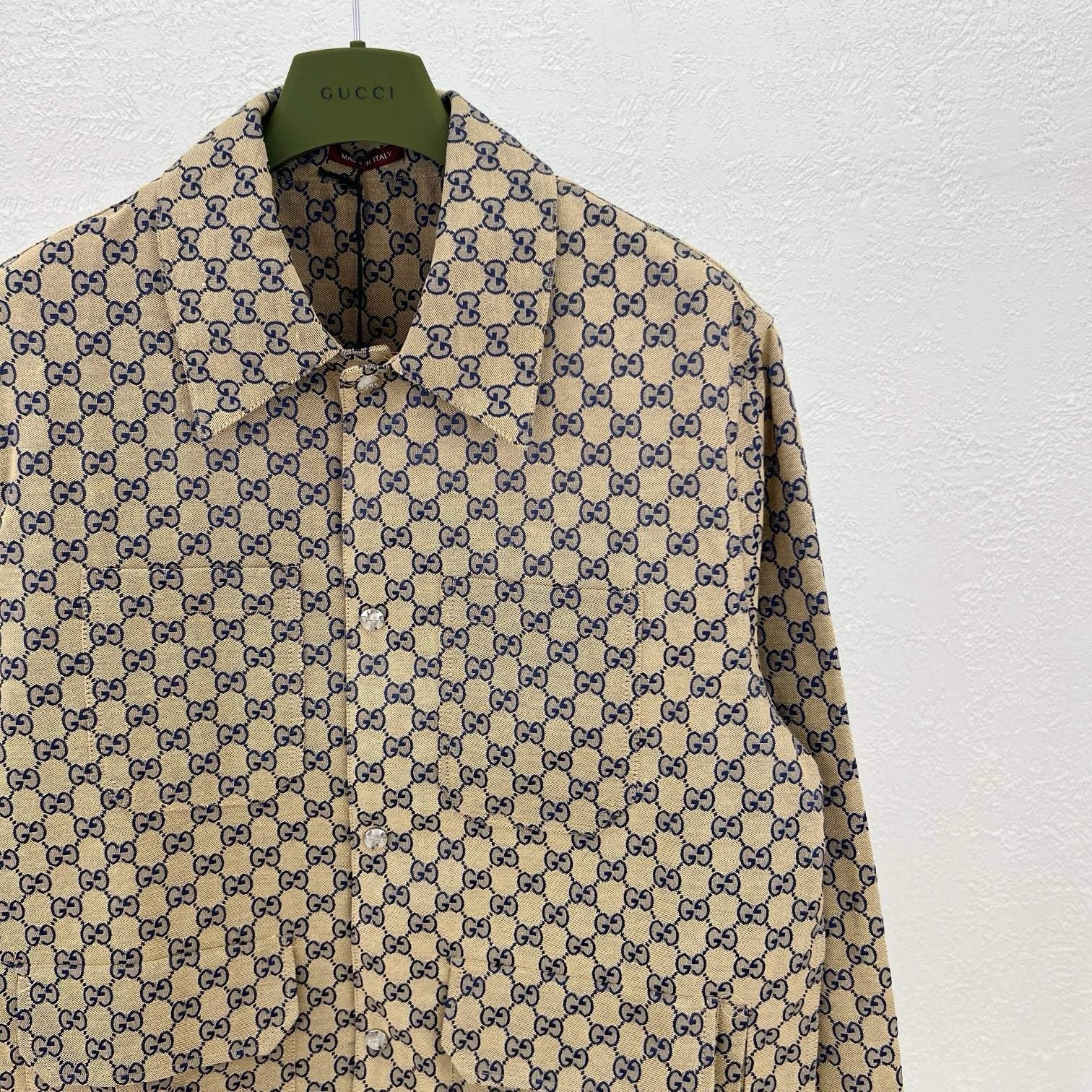 GG linen canvas jacket