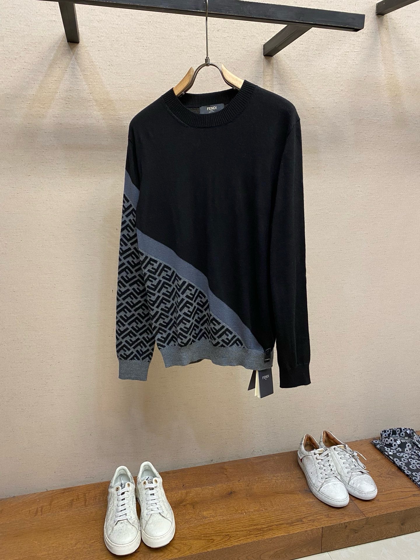 Pull FF noir / gris