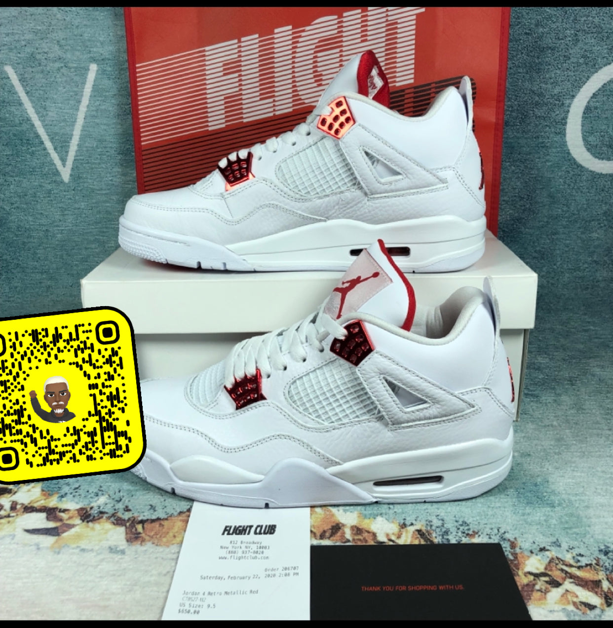 Aj4 Metalic Red 1:1 STOCK X AUTHENTIFICATION ✔️