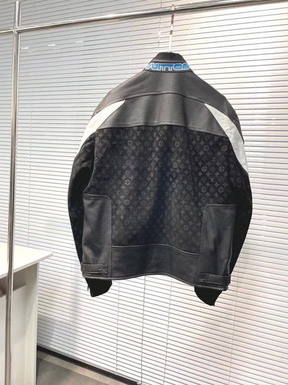 Lv FULL LEATHER JACKET REAL LEATHER BLACK