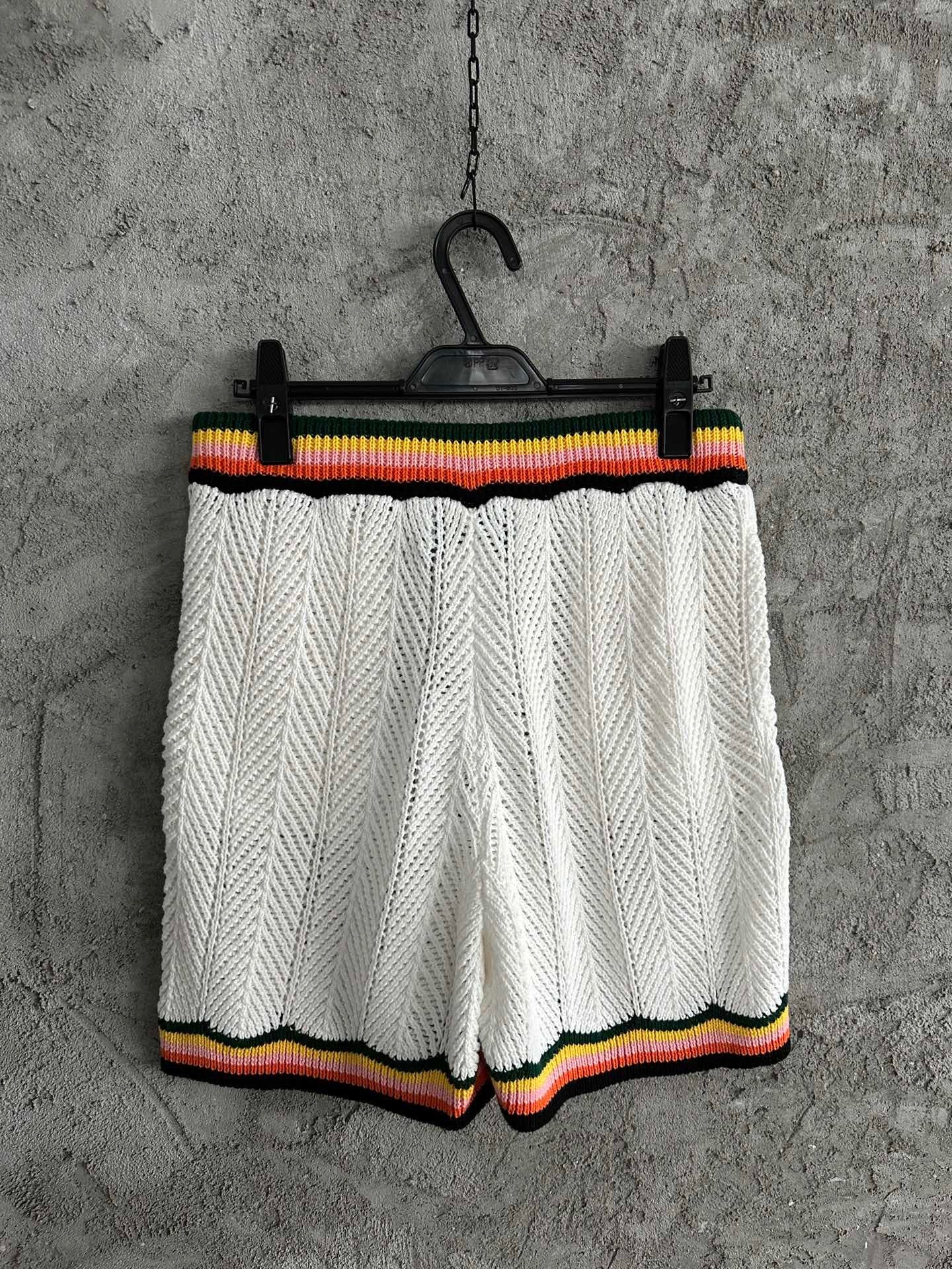 Casa striped mesh shorts