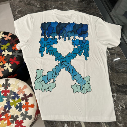 OFF-WHITE Baby Blue Marker übergroßes T-Shirt