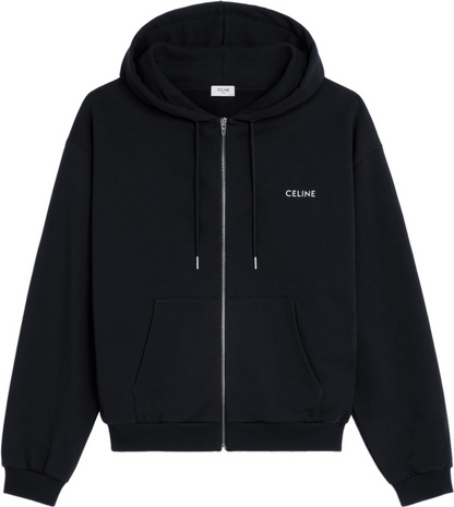 LOOSE CLN ZIP-UP HOODIE COTTON FLEECE