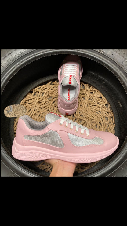 Turnschuhe Prd America ´ s Cup Gummi &amp; Stoff Fahrrad Pink