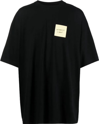 T-shirt noir Vetements