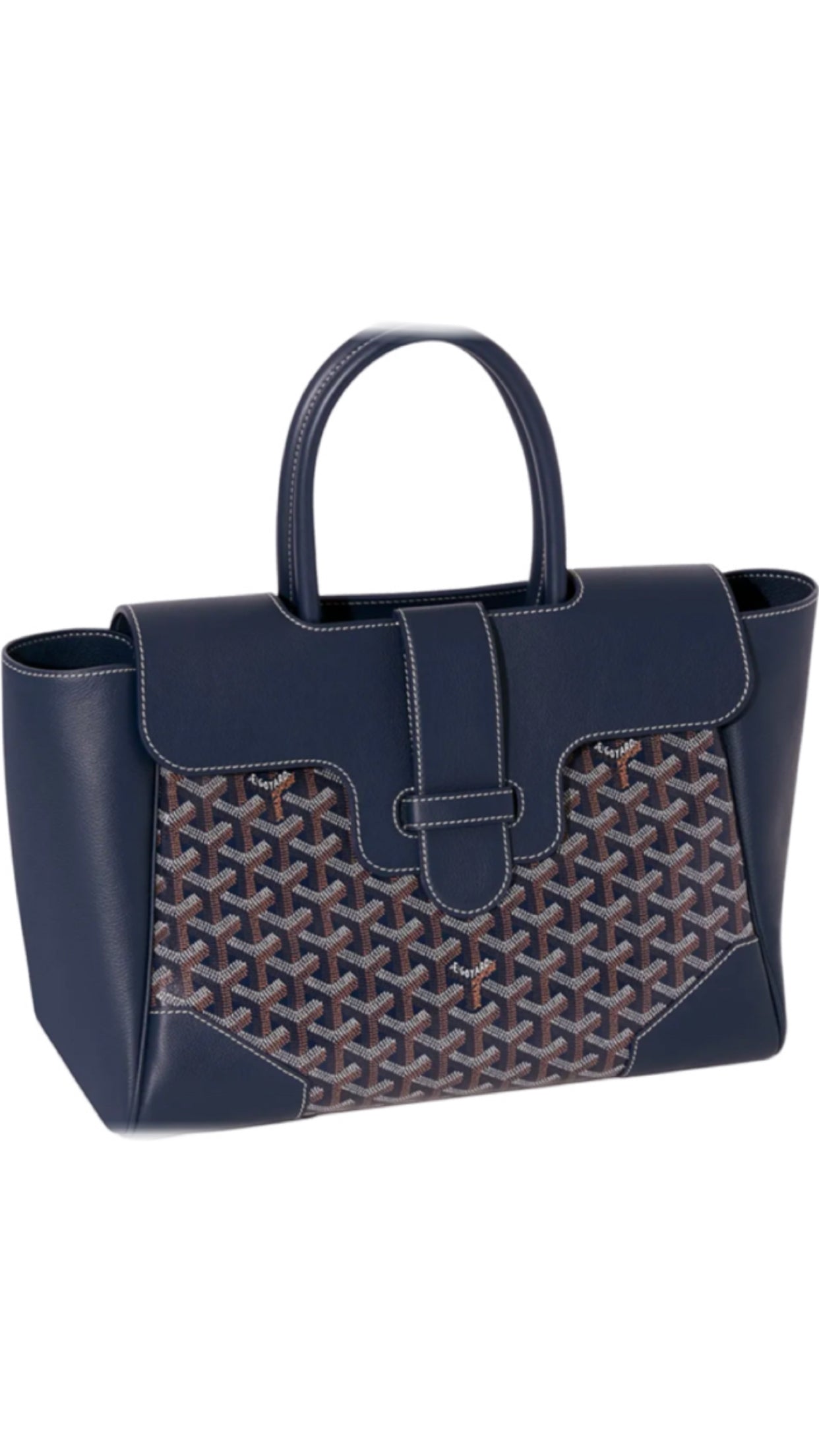 Saigon Blue navy invoice tote bag