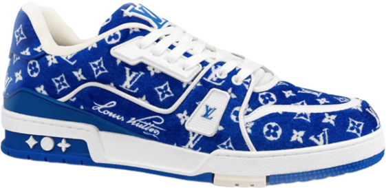 Lv Trainers Rechnungssneaker aus blauem Wildleder