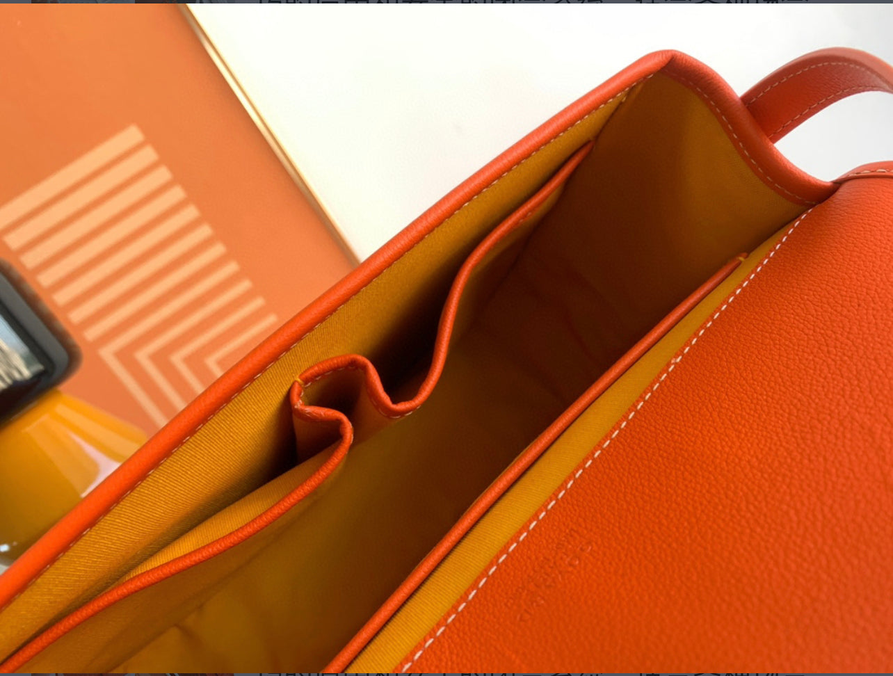 Sac Belvédère  orange  leather facture