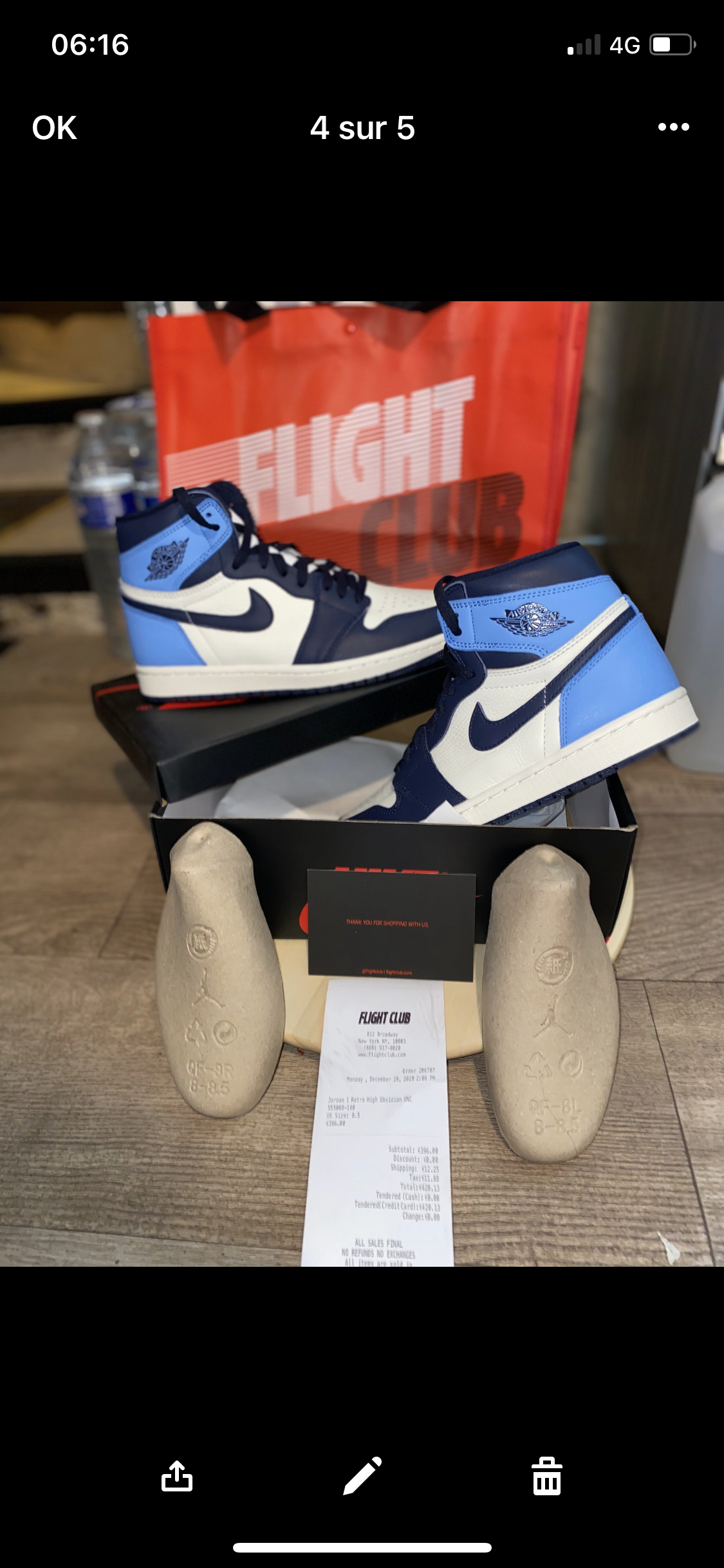 AJ 1 Obsidian Flight Club-Authentifizierung ✔️ 1:1-Rechnung