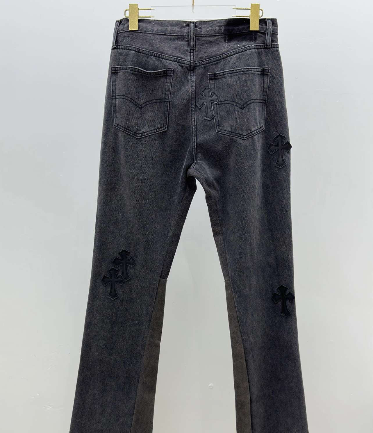 Black Chrome Hearts Jeans