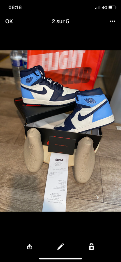 AJ 1 Obsidian Flight Club-Authentifizierung ✔️ 1:1-Rechnung