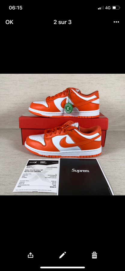 Dunk Low Syracuse Orange Stock