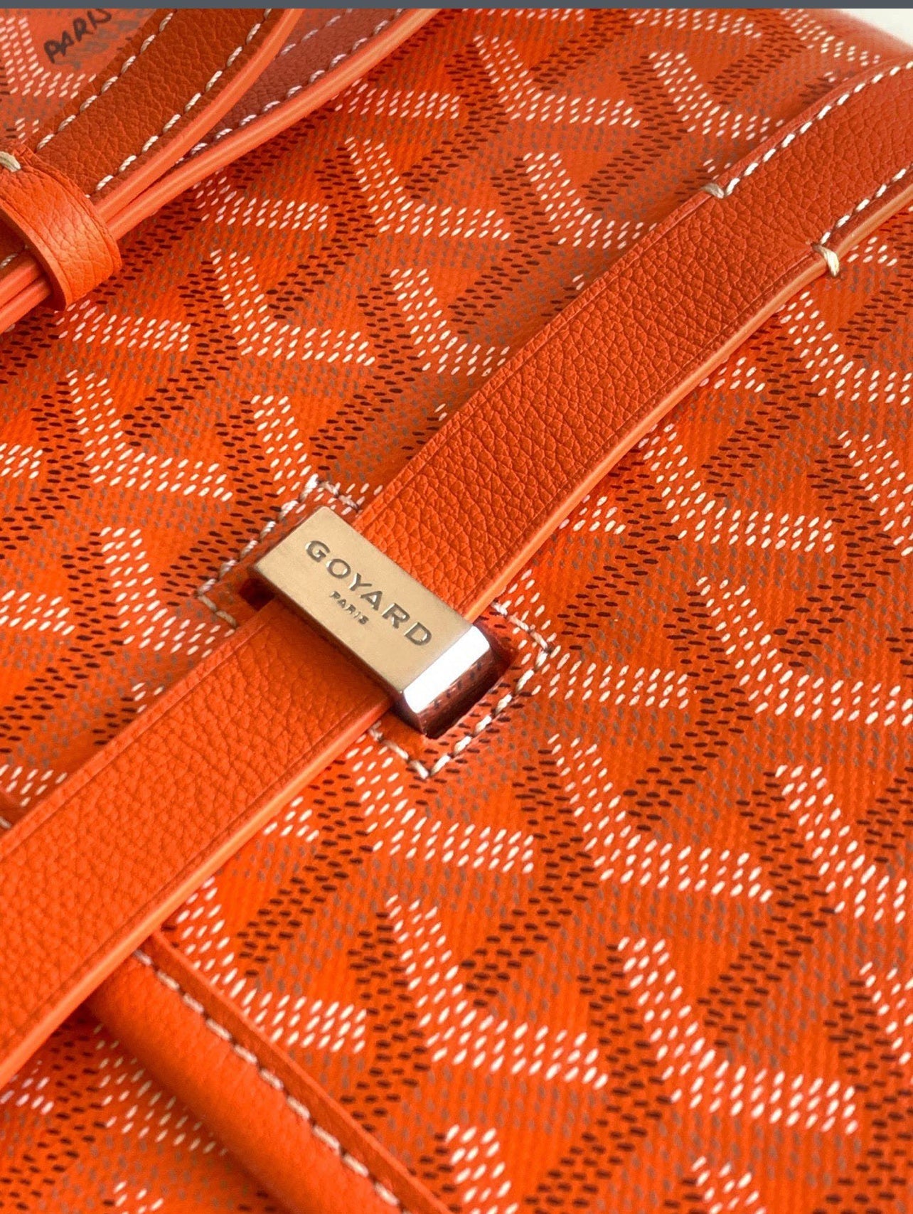 Sac Belvédère  orange  leather facture