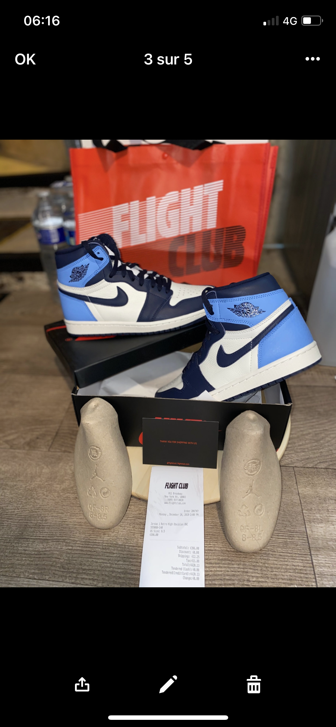 AJ 1 Obsidian Flight Club-Authentifizierung ✔️ 1:1-Rechnung