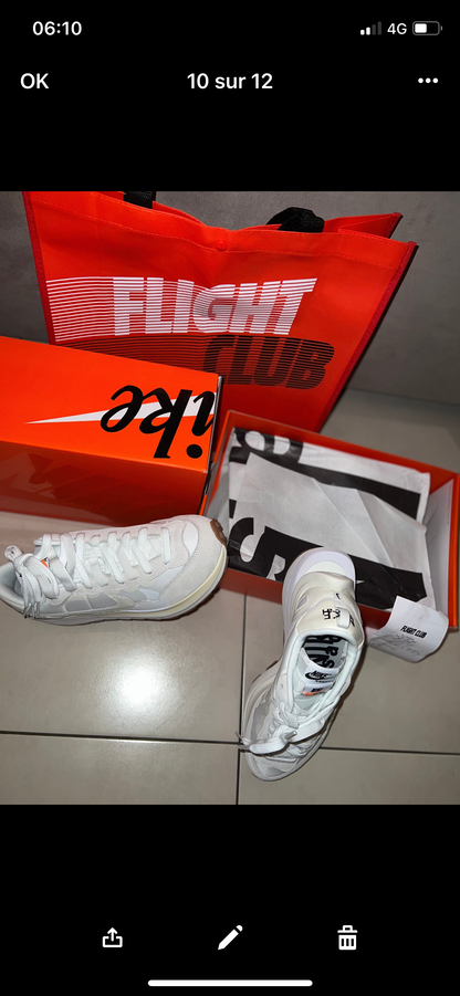 Sacai White Vapporwaffle Flight Club Authentifizierung ✔️Rechnung